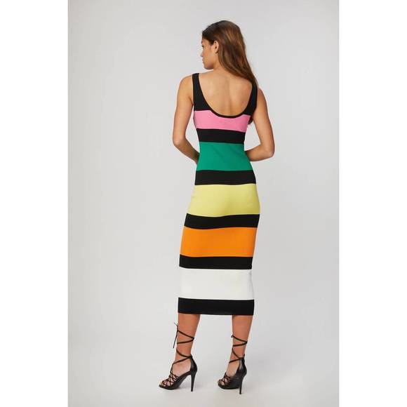 NEW BY JOHNNY. multi stripe dress in black/multi stripe - Picture 3 of 3